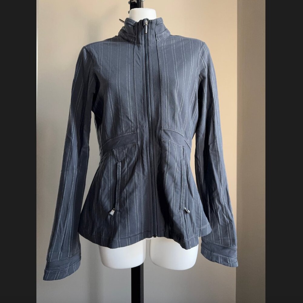 Lululemon Pinstripe Zip Up